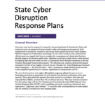 State Cyber  Disruption  Response Plans