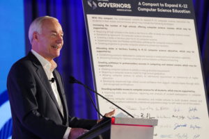 Governor Hutchinson with the Computer Science Compact
