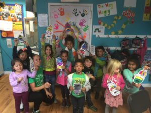 A classroom of students participate in a Lights on Afterschool activity.