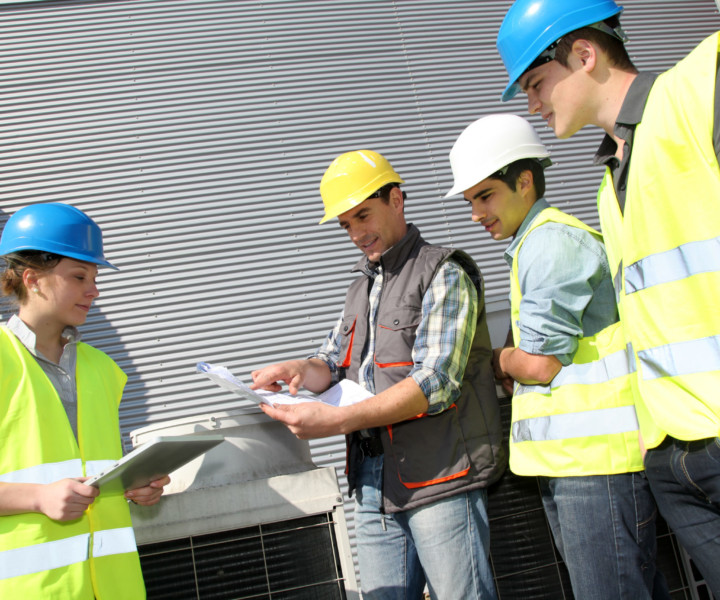 Group of students in professional training