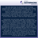Nation’s Governors Call for Discontinuation of Legislative Proposals Denying Governor Authority over National Guard