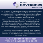 States Request Full Congressional Funding of Disaster Relief Fund, Passage of Disaster Management Costs Modernization Act.