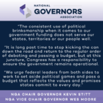 NGA Statement on Congressional Budget Impasse