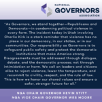 NGA Issues Statement Condemning Political Violence in Every Form