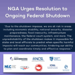 NGA Urges Resolution to Ongoing Federal Shutdown
