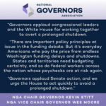 Governors Applaud Senate Action to Avoid Shutdown